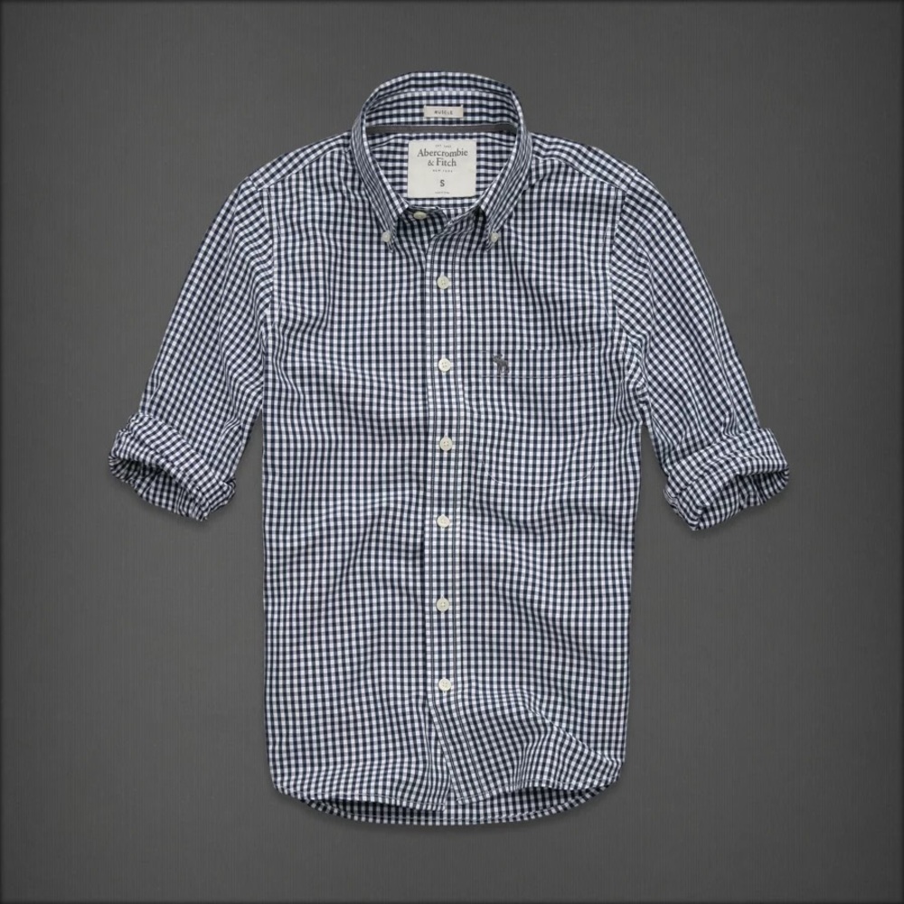 NWT Abercrombie & Fitch a&f classic plaid shirt